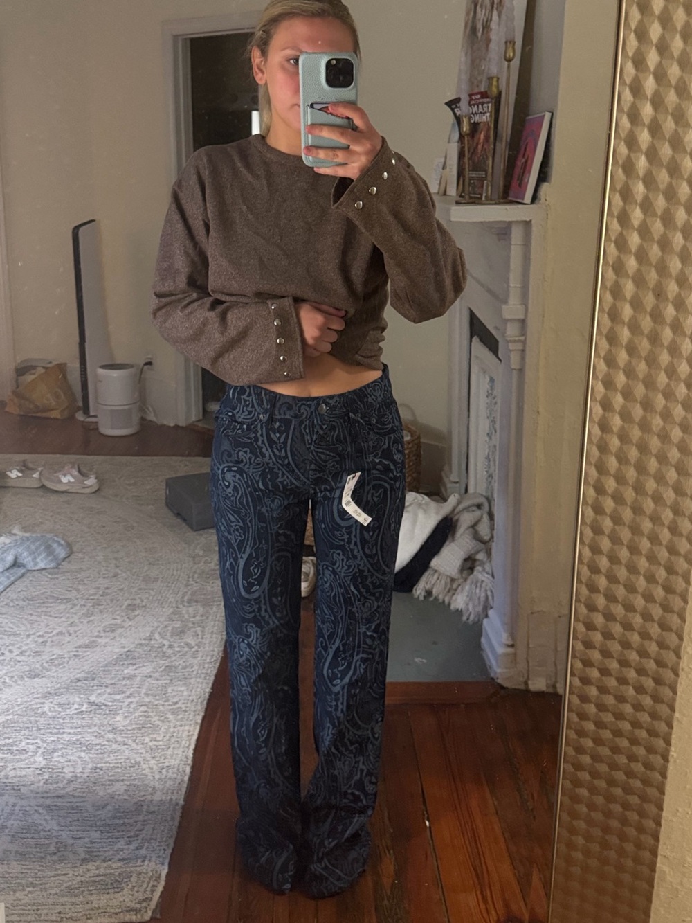 NWT Zara Printed Jeans